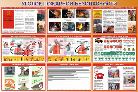 SPB30 Уголок пожарной безопасности 1500х1000
